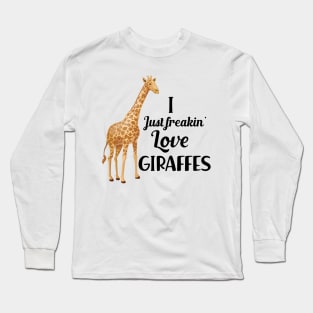 Giraffe - Keep calm and save giraffes Long Sleeve T-Shirt